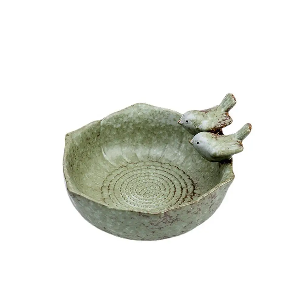 Bain d'oiseaux en céramique, pour jardin extérieur, décoration de cour – Image 5