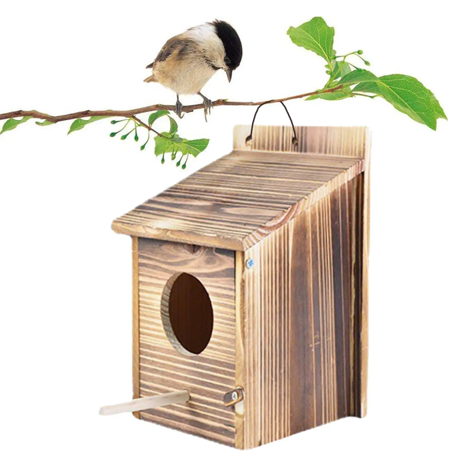 Nid d'Oiseau en Bois Résistant aux Intempéries pour Jardin Boîte d'Élevage Décorative – Image 5